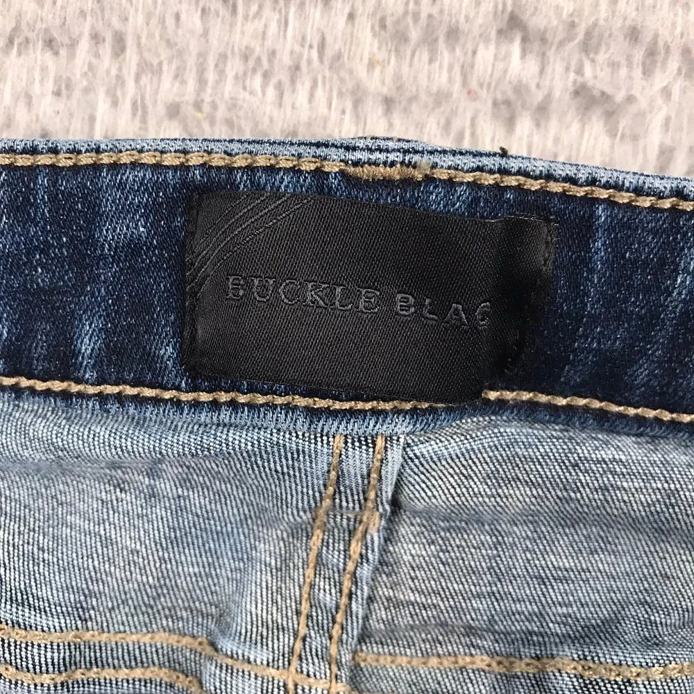 Buckle Black Fit No. 93 Straight Jeans Women 34 (34x29) Blue Medium Wash Stretch